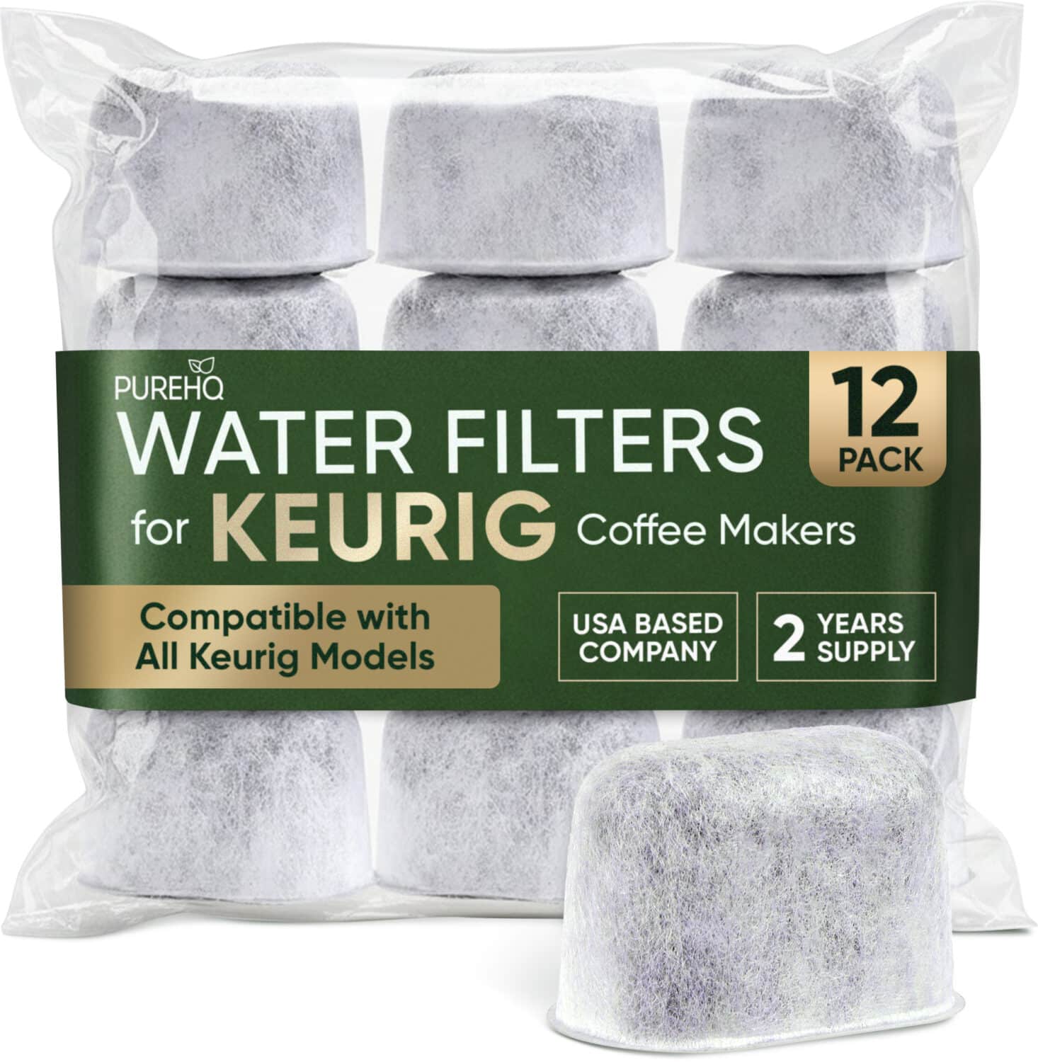 Keurig-Compatible Water Filters, 12 Pack – Activated Charcoal