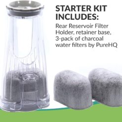 Keurig water filter starter kit: Rear reservoir filter holder with 3 charcoal water filters by PureHQ for K-Duo models.