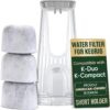 Keurig water filter starter kit: rear reservoir filter holder with 3 charcoal water filters for K-Duo coffee makers.