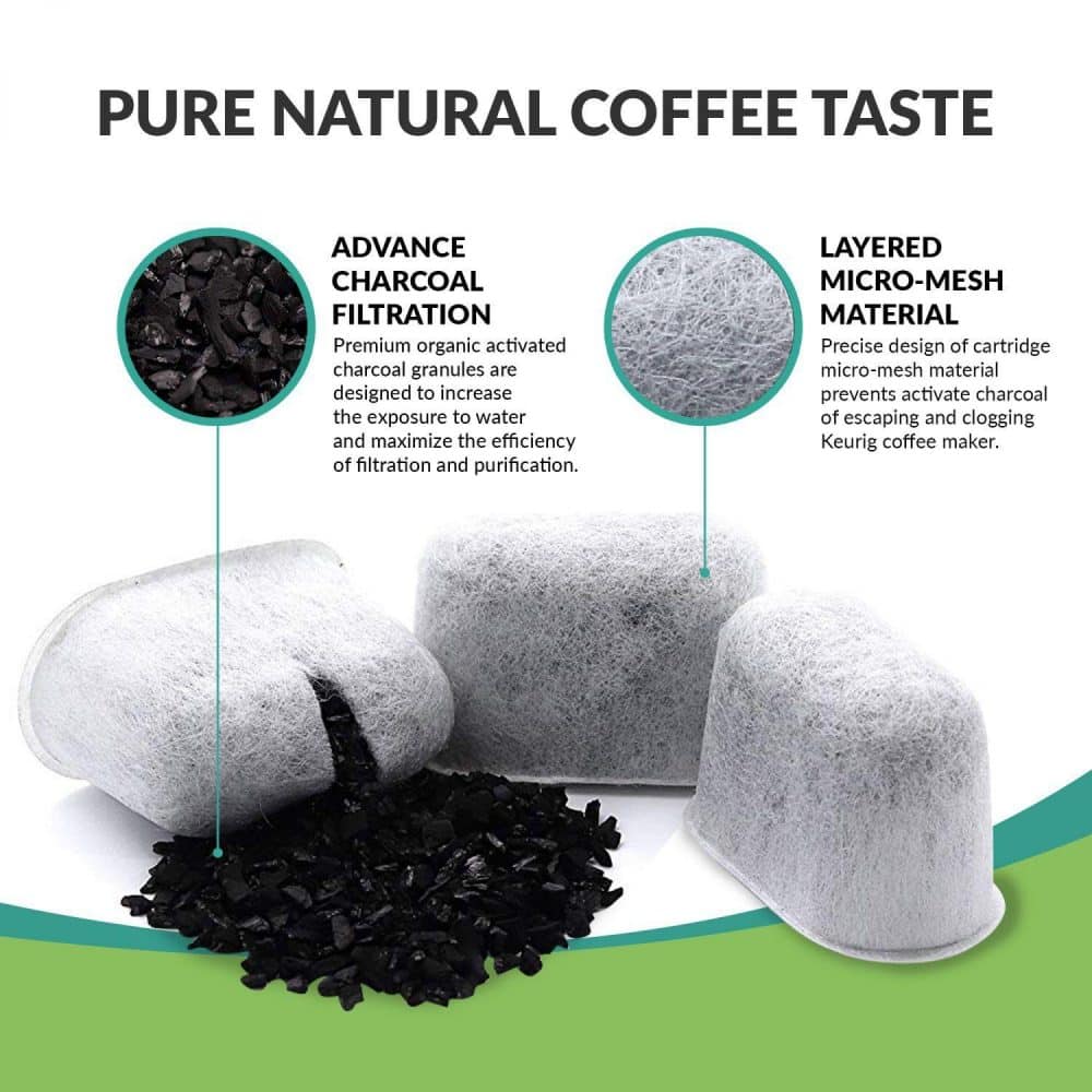 Cuisinart charcoal water filter replacement: Universal fit for pure, refreshing coffee taste.