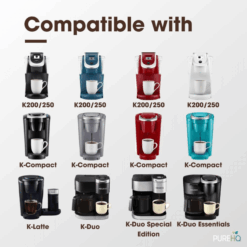 Keurig Water Filter Starter Kit compatible with K200/250, K-Compact, K-Latte, K-Duo, and K-Duo Essentials models.