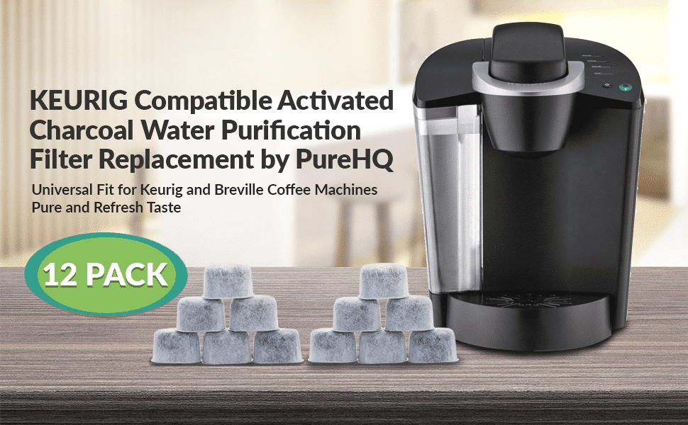 12-Pack KEURIG Compatible Activated Charcoal Water Filters for Keurig coffee machines