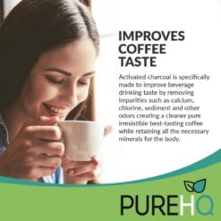 PureHQ Cuisinart charcoal water filter replacement: Improves coffee taste by removing impurities.