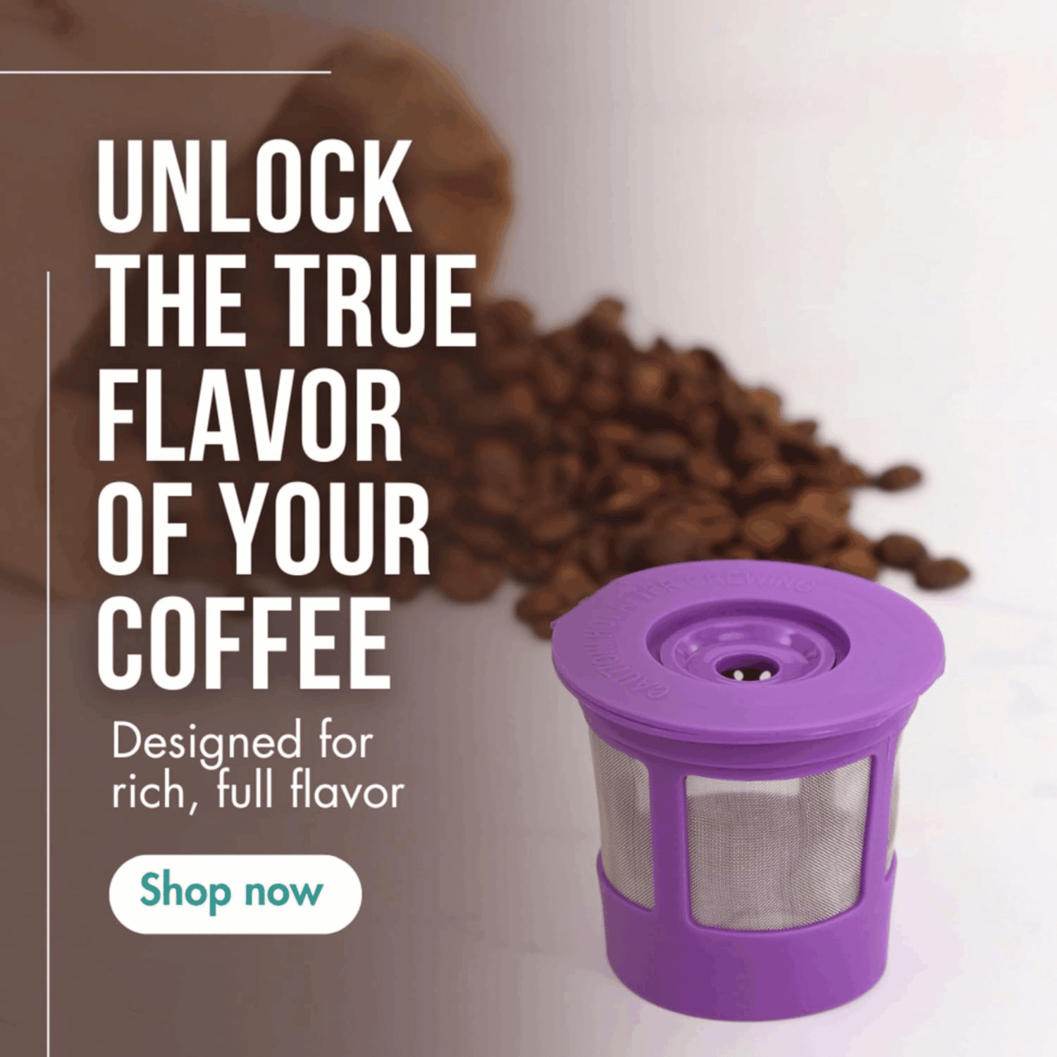 Reusable K Cups Coffee Filter Pod: Purple reusable K cup for Keurig machines. Brew your own coffee!