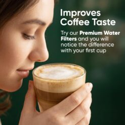 Keurig water filter holder with charcoal water filters, enhancing coffee taste for K-Supreme, K-Slim & K-Express coffee makers.