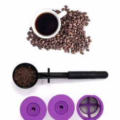 Reusable K Cups Coffee Filter Pod set: includes refillable kcups, coffee scoop, and 3 K-Cup filters for Keurig 1.0 & 2.0 machines.