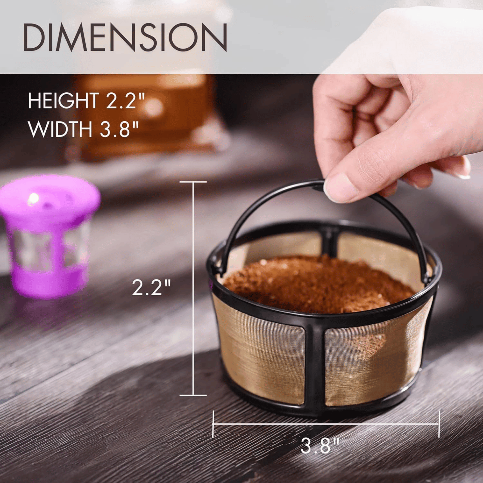 Reusable Mesh Coffee Filter for Keurig K-Duo Essentials and K-Duo Brewers Machine, With 2 Refillable K Cups Pod - Gold Tone Mesh Filter - Image 8