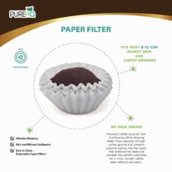Paper coffee filters for K-Duo brewers, effective filtration, rich taste, easy to clean, biodegradable, no mess design