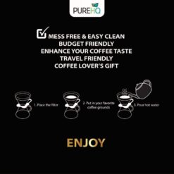 Reusable Pour Over Coffee Filter for Carafe Coffee Makers. Easy to clean stainless steel mesh filter.