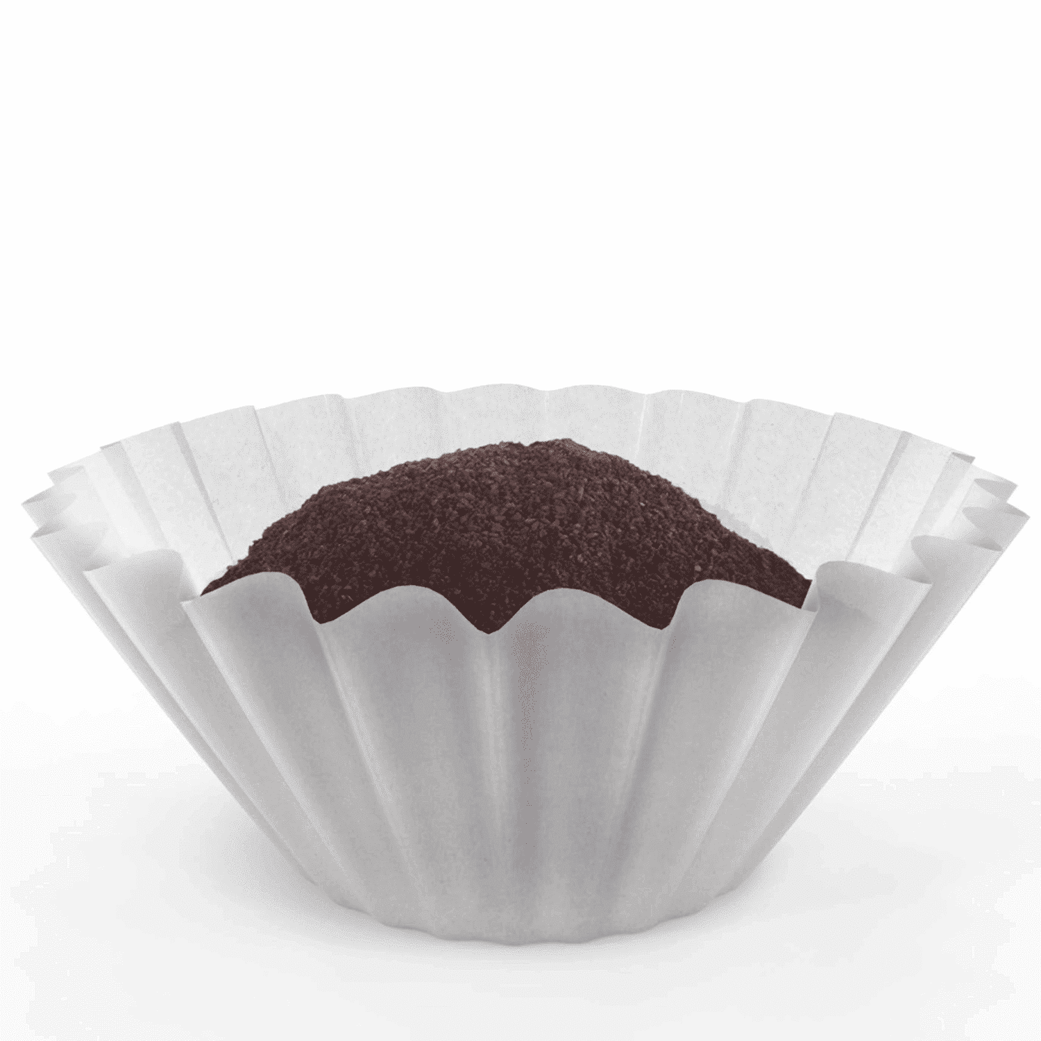 Coffee paper filters for Keurig K-Duo brewers, compatible with gold tone mesh filter basket.