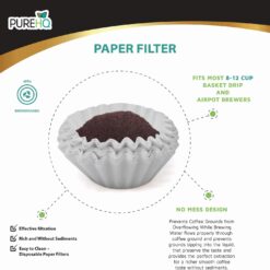 K-Duo coffee filter paper for mesh basket, fits 8-12 cup basket drip and airpot brewers.