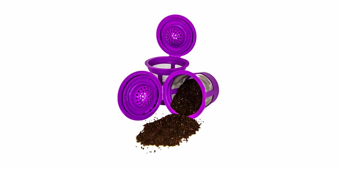 Reusable K cups with coffee grounds spilled out. Do reusable K cups work?