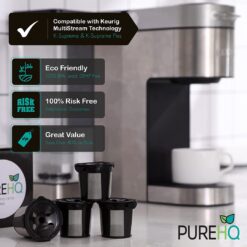Reusable K Cups for Keurig Supreme: 4 refillable coffee pods for Keurig Supreme & Supreme Plus. Eco-friendly and great value!