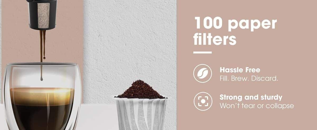 Keurig compatible water filter: Activated charcoal filter improves coffee taste by removing impurities. PUREHQ filter for Keurig 2.0 &amp; 1.0 machines.