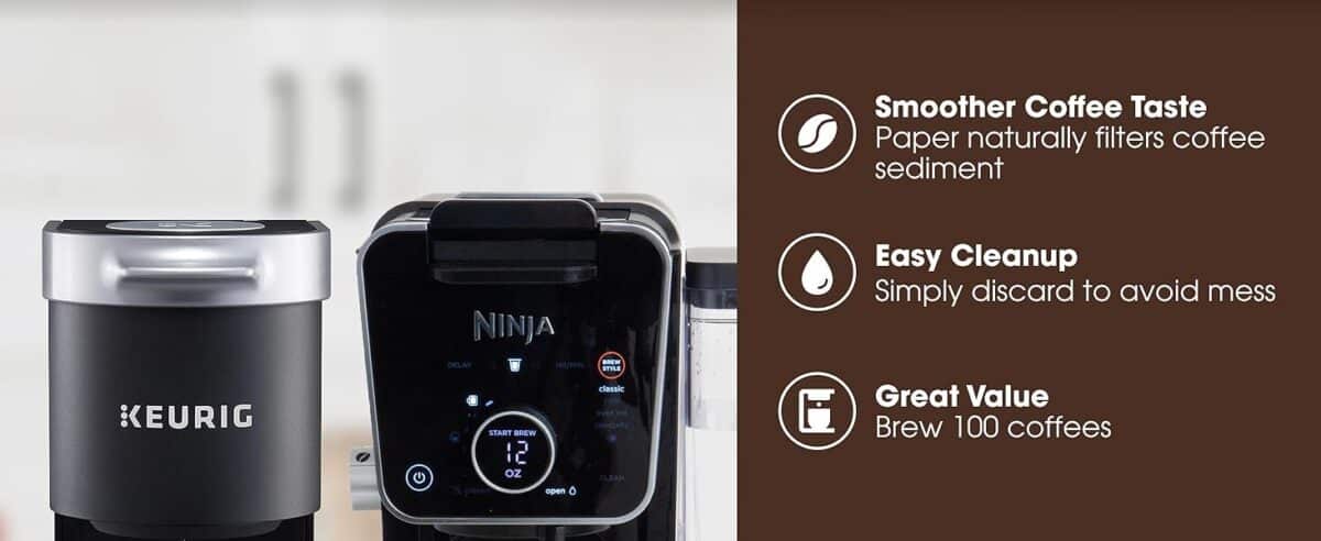 Keurig compatible water filter: Activated charcoal filter improves coffee taste by removing impurities. PUREHQ filter for Keurig 2.0 &amp; 1.0 machines.