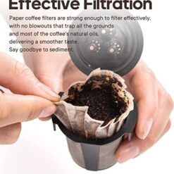 Keurig paper filters in a K-Cup pod, ensuring effective filtration and sediment-free coffee.