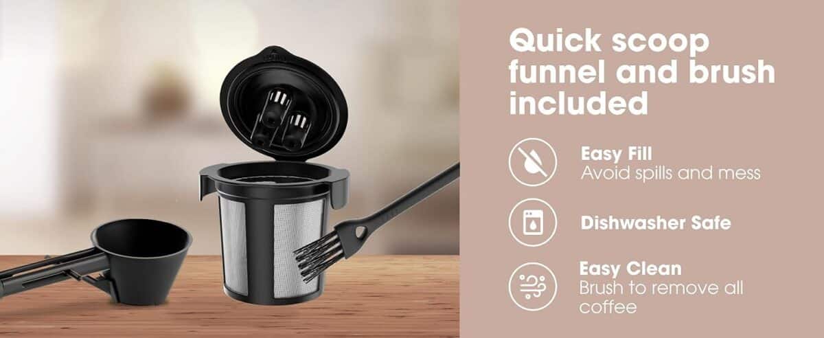 Keurig compatible water filters: 12-pack activated charcoal filters for Keurig 2.0 & 1.0 coffee machines. Universal fit, improves coffee taste.