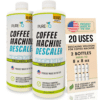 PureHQ Coffee Machine Descaler 2-Pack: 20 Uses, universal descaling solution for Keurig, Nespresso, and more. Made in USA.