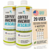 PureHQ Coffee Machine Descaler 2-Pack: 20 Uses, universal descaling solution for Keurig, Nespresso, and more. Made in USA.