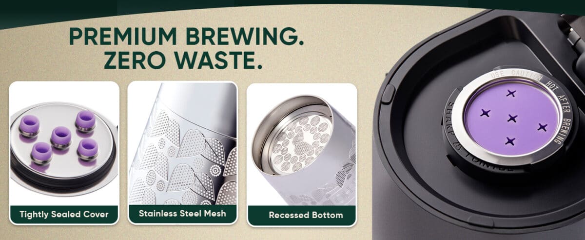 Reusable Stainless Steel K-Cups for Keurig MultiStream: Tightly sealed, zero waste brewing with mesh and recessed bottom.
