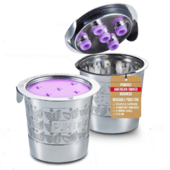 Reusable Stainless Steel K-Cups for Keurig MultiStream: K-Supreme, K-Duo, & K-Slim, 2-Pack. Eco-friendly Keurig coffee pods.