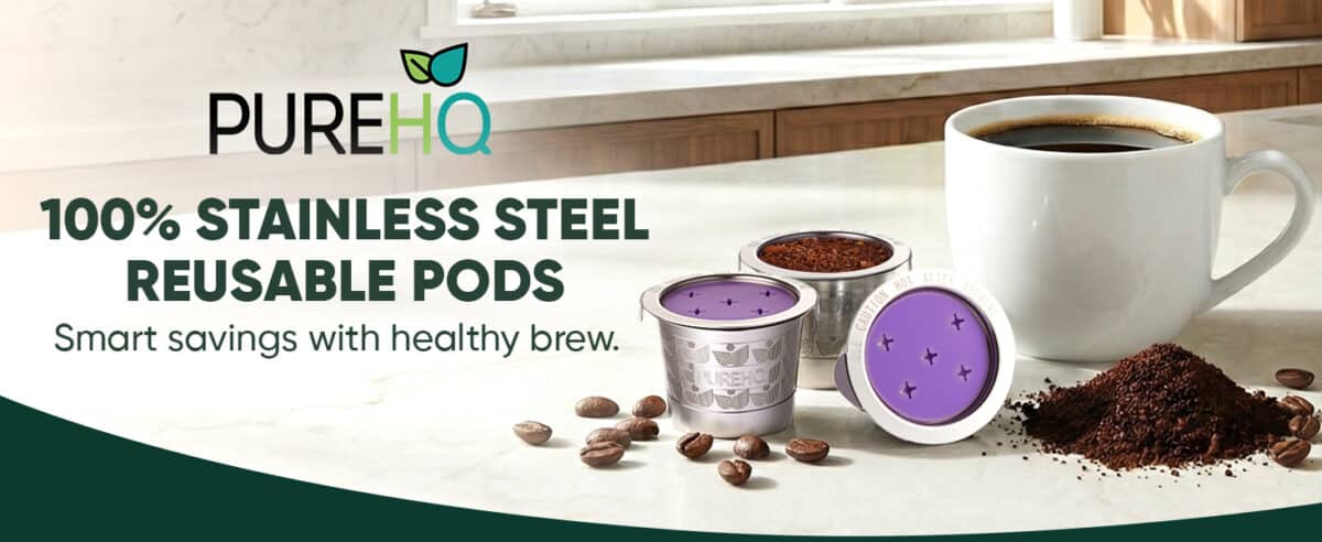 PureHQ Reusable Stainless Steel K-Cups for Keurig MultiStream. Eco-friendly, save money & enjoy healthy brew.