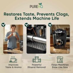 Keurig cleaning tablets: PUREHQ descaling tablets restore taste, prevent clogs, and extend machine life.