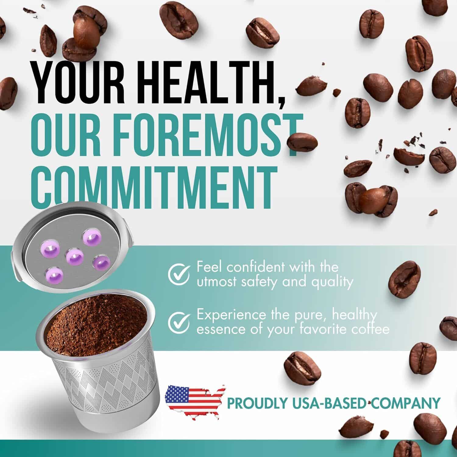 Reusable K Cups by PureHQ: Stainless steel refillable K-Cups for Keurig K Supreme, K-Duo Gen 2 & K Slim. Multistream coffee pods filter (2 Pack)