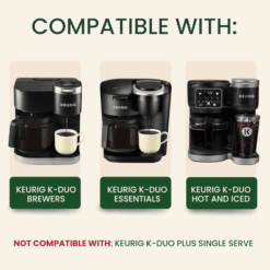 Keurig K-Duo compatibility guide: Brewers, Essentials, Hot & Iced models. Not for K-Duo Plus Single Serve.