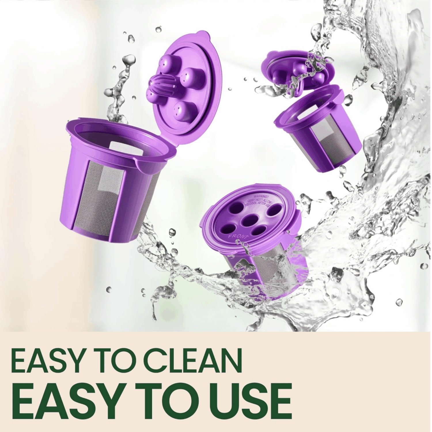 Reusable Mesh Coffee Filter Basket for Keurig K Duo Coffee Maker (Gen 2) by PureHQ. Refillable K Cups Pod. Easy to clean.