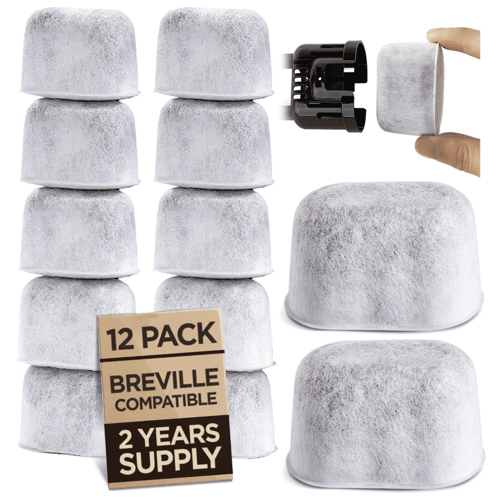 Breville espresso machine water filters, 12-pack replacement filters for improved coffee taste.