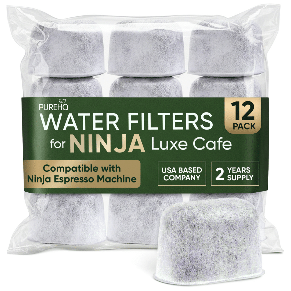 PureHQ Ninja Luxe Cafe water filters, 12-pack. Compatible with Ninja espresso machines, 2-year supply.