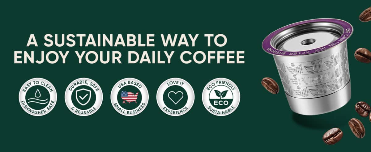 Reusable K Cups for Keurig: Stainless steel refillable pods, compatible with Keurig 1.0 & 2.0 brewers, eco-friendly coffee solution.