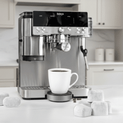 Ninja Luxe Cafe coffee machine with PureHQ water filter cartridges. Enjoy fresh, filtered coffee!