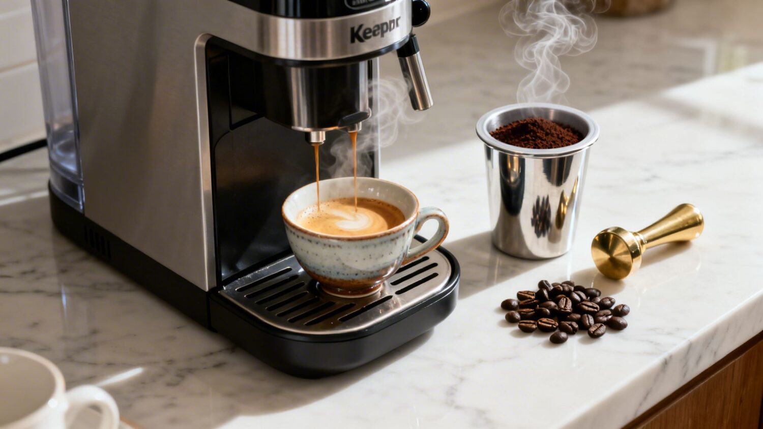 Stack of homemade pancakes with syrup, berries, and whipped cream.