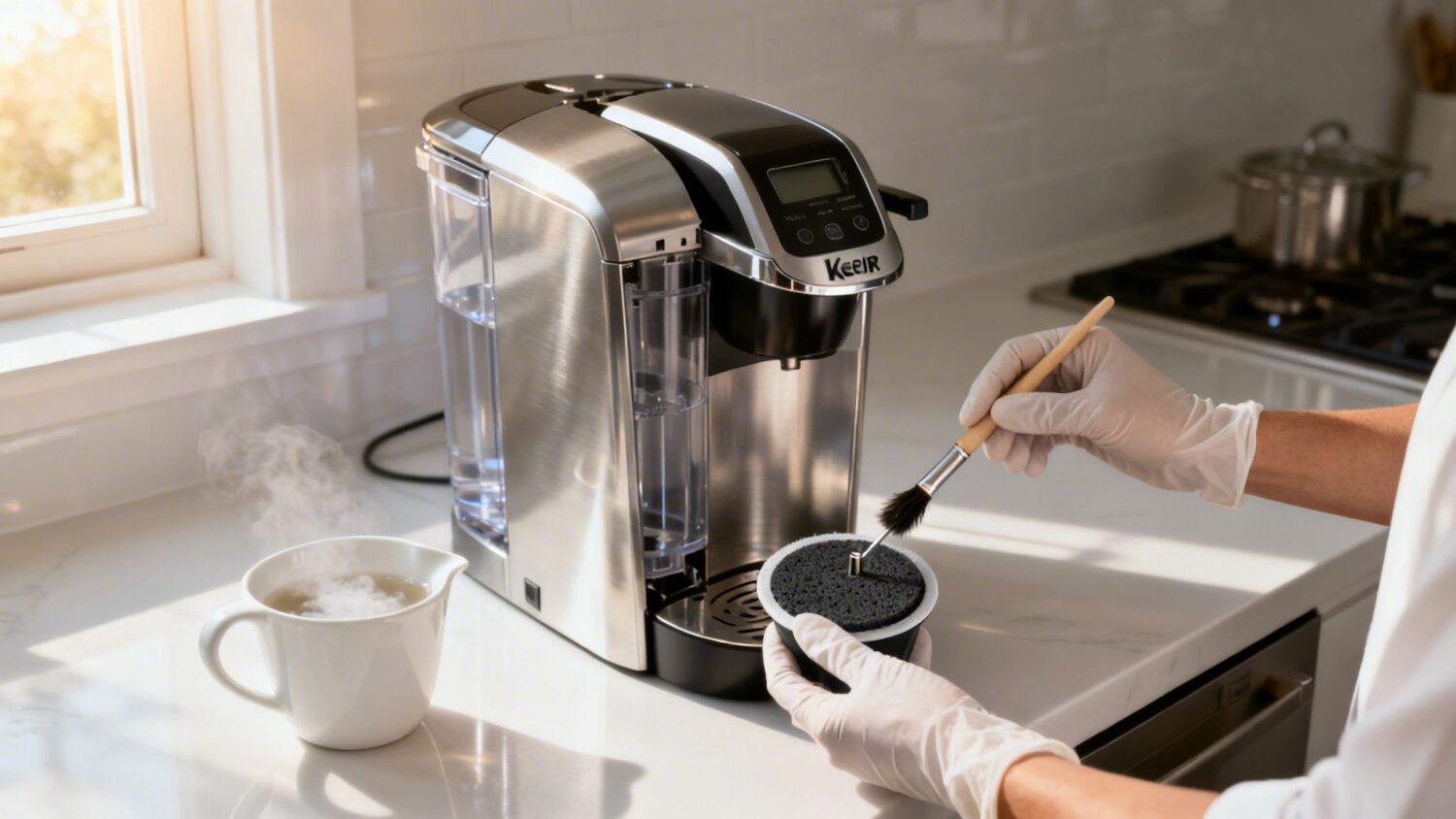 Here are a few examples of the task. **Example 1** Blog Title: Benefits of Drinking Coffee SEO Keywords: Coffee, Benefits, Energy Output Language: English