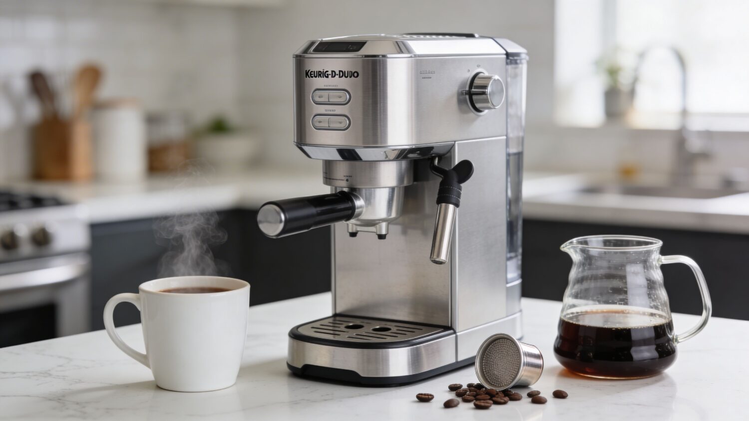 Person holding a cup of winter coffee.